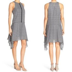 Ali & Jay NEW Black White Abstract Print Dress S
